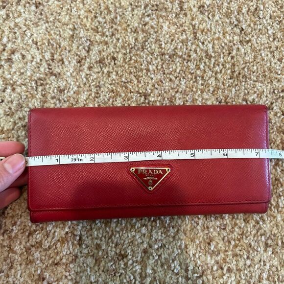 Prada Milano Red Long Snap Wallet - Picture 13 of 15